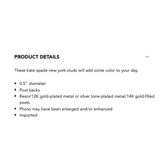 ♠️Kate Spade♠️ Peach Small Gumdrop Stud Earrings - Picture 8 of 8